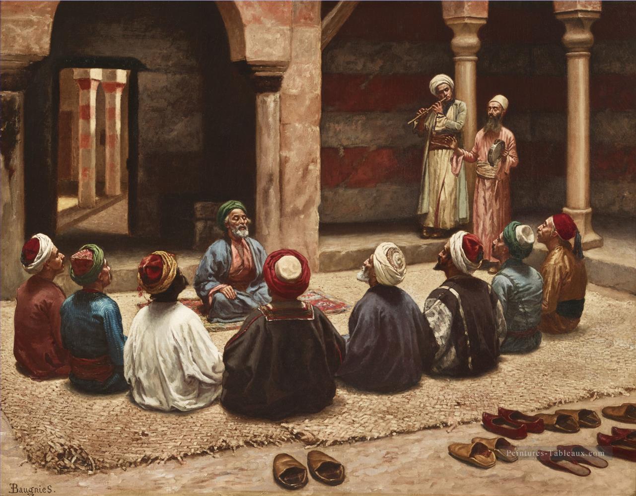 LE DHIKR par Eugene baugnies Islamic Peintures à l'huile